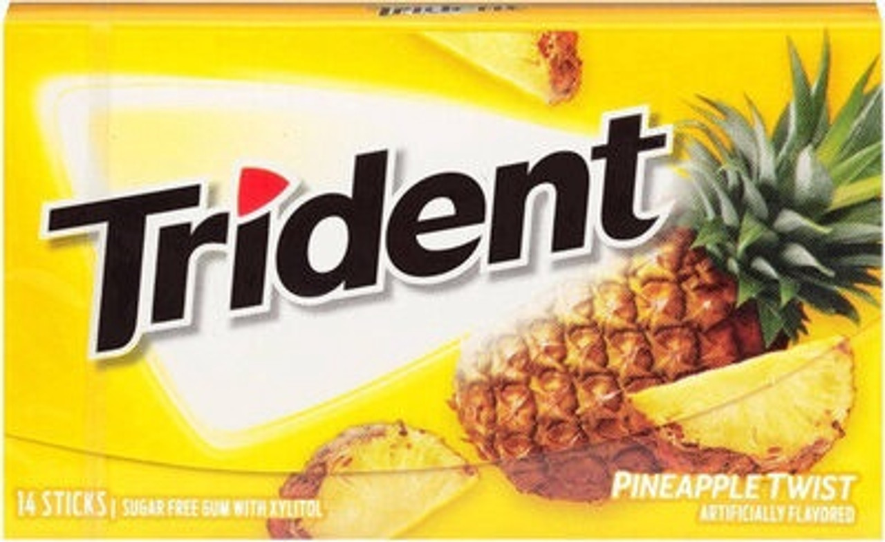Trident Pineapple Twist Sugar Free Gum - 14 Stick Pack