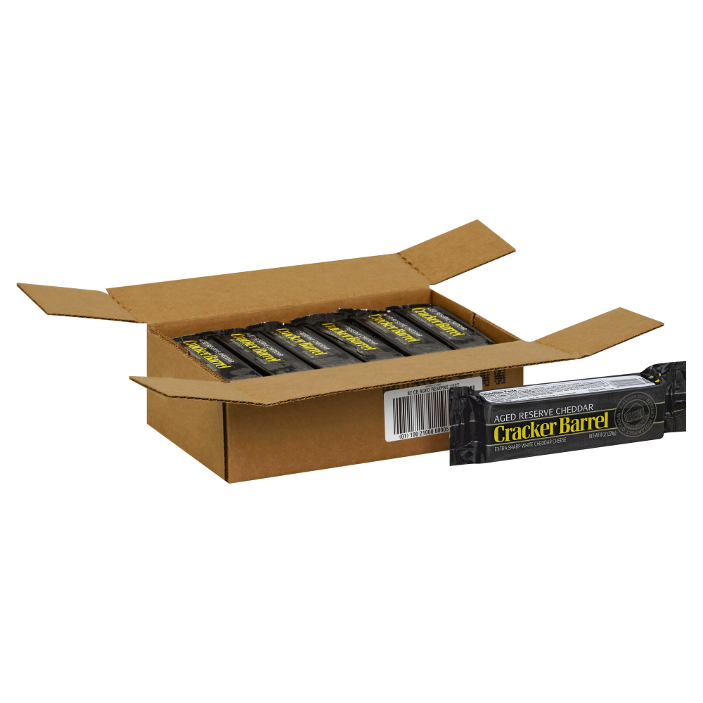 Cracker Barrel Aged Reserve Cheddar Cheese Block, 8 Oz Wrapper