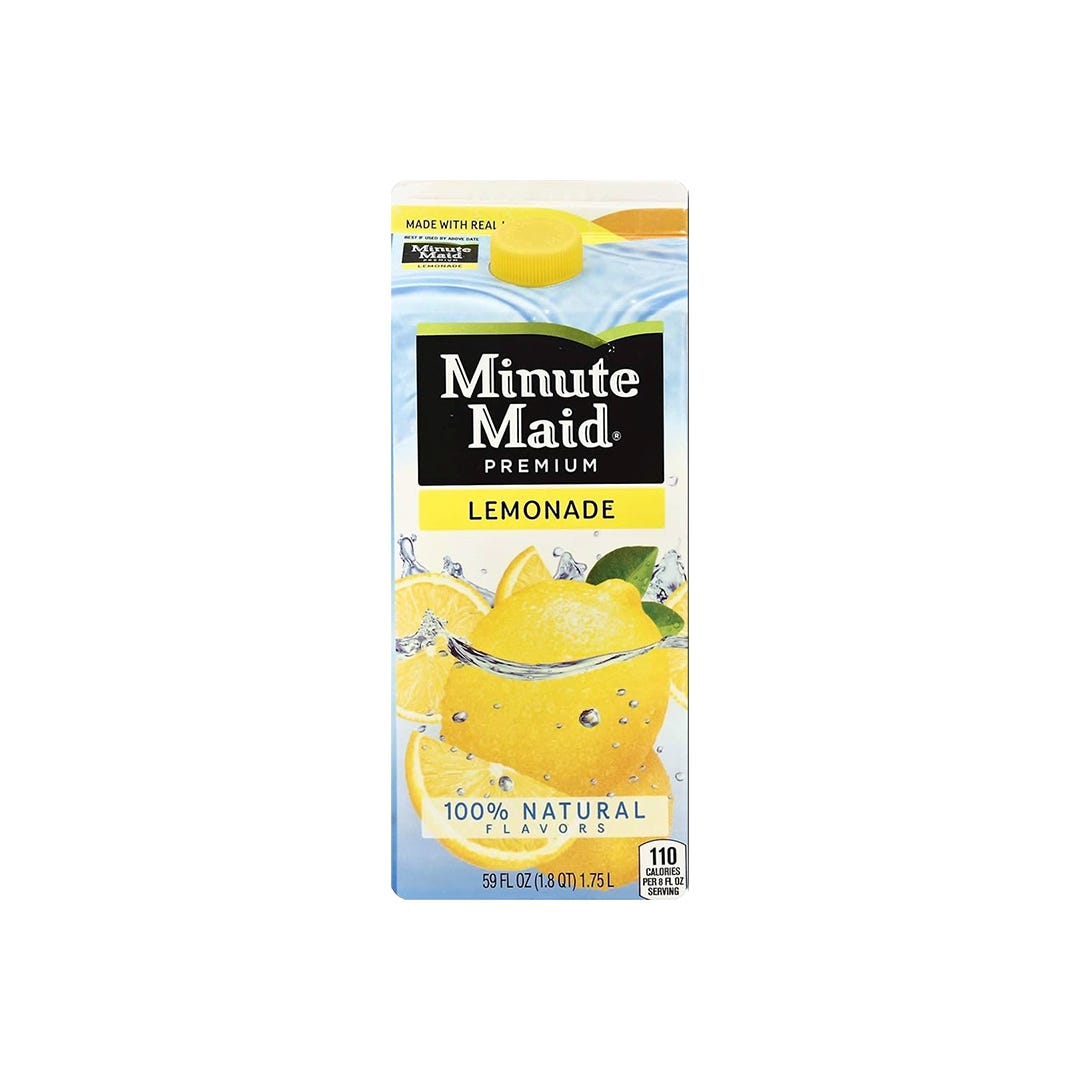 Minute Maid Lemonade Carton, 59 Fl Oz