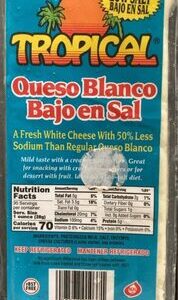 Tropical Queso Blanco Bajo En Dal - 30 Oz