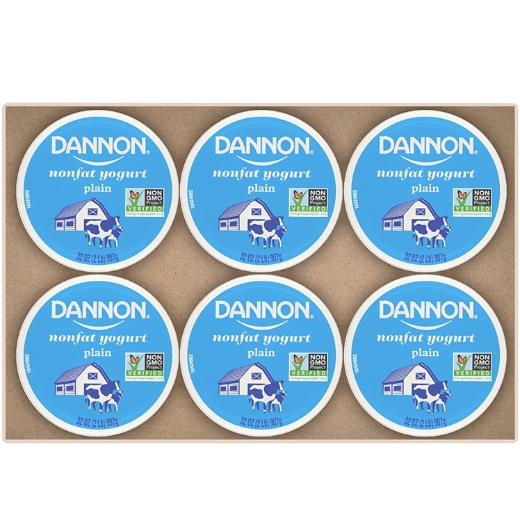 Dannon Nonfat Non-GMO Project Verified Plain Yogurt - 32oz Tub