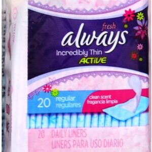 Always Thin, No Feel Protection Daily Liners Clean Scent, Regular Absorbency