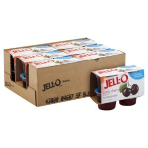 Jell-O Gelatin Snacks, Low Calorie, Sugar Free, Black Cherry