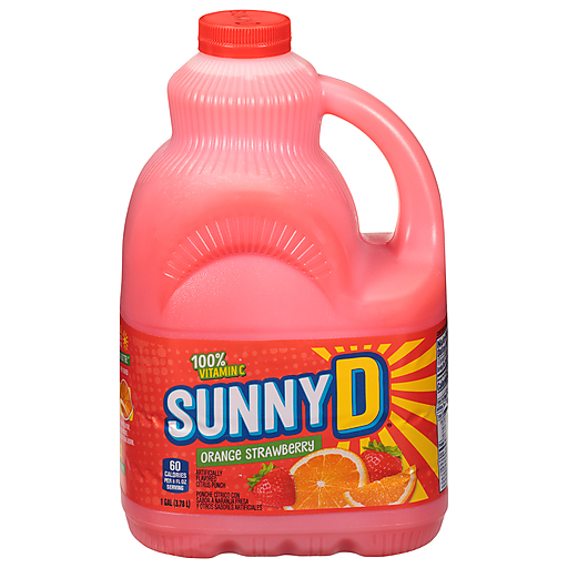 Sunny D Orange Strawberry Flavored Citrus Punch Drink