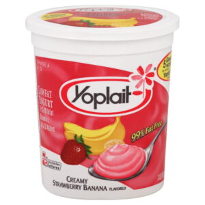 Yoplait Yogurt, Low Fat, Strawberry Banana, Smooth Style 2 Lb