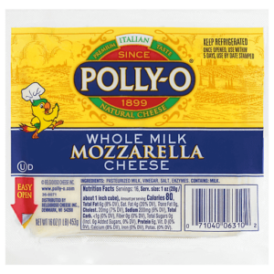 Polly-O Mozzarella Cheese Whole Milk, 16 Oz Pack