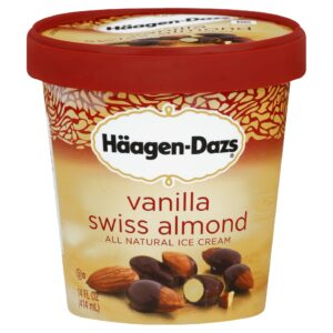 Haagen-Dazs Ice Cream, Vanilla Swiss Almond 14 Fl Oz