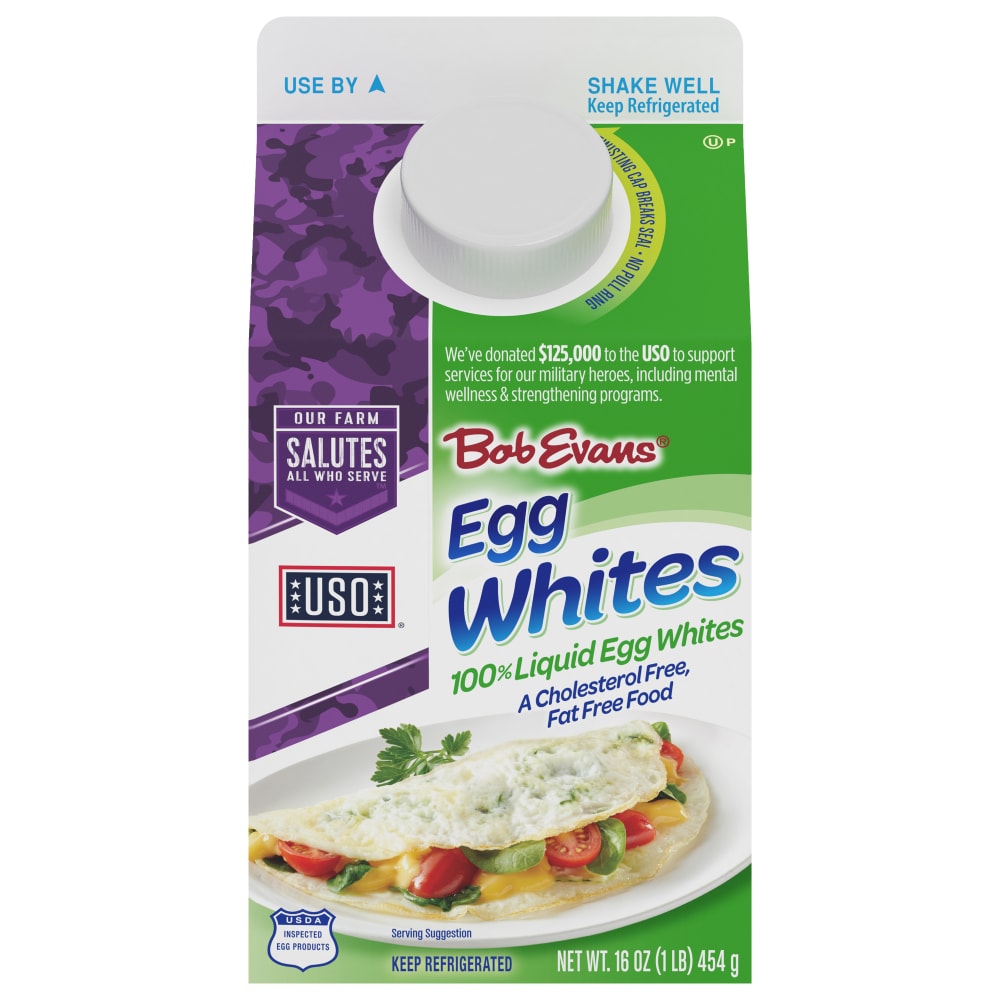 Bob Evans 100% Liquid Egg Whites 16 Oz. Carton