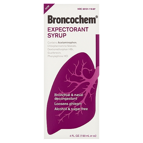 Broncochem II Expectorant Syrup, 4 Oz