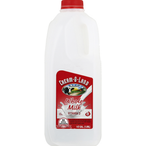 Cream O Land Milk, Whole 0.5 Gal